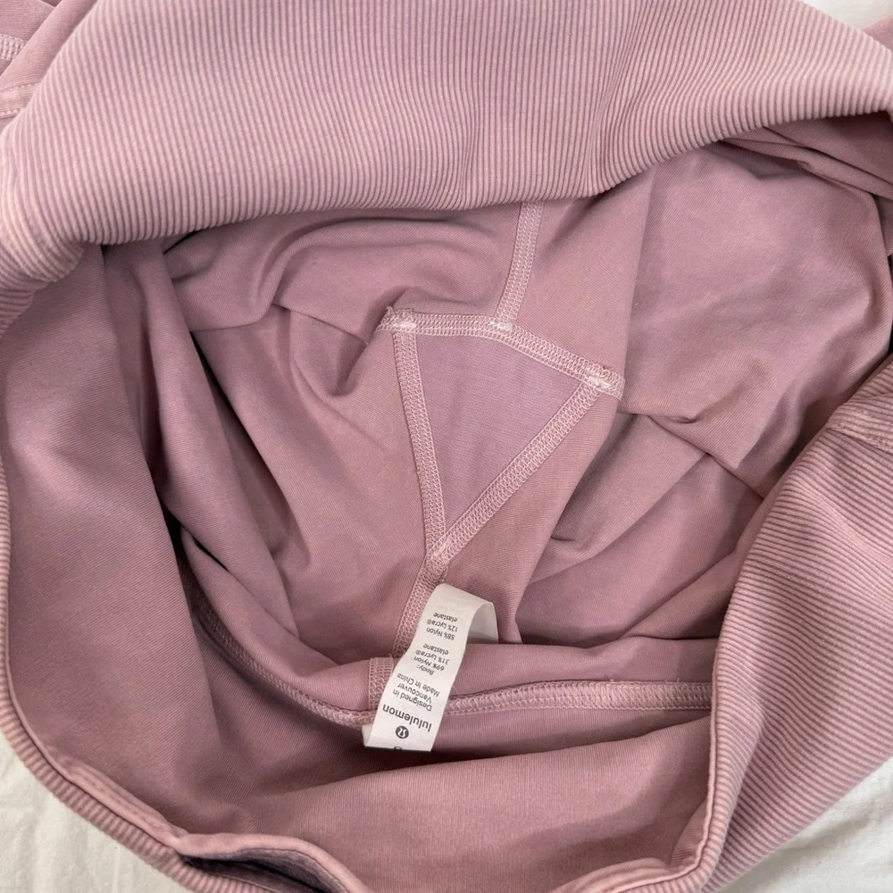 Lululemon Wunder Under Crop 23 Ribbed Washed Antoinette Size 8